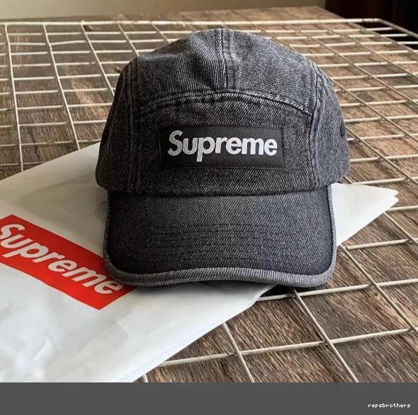 Water Camping Black White Water Washed Tannin Washed Blue SS23 Hat CAMP CAP DENIM 0808